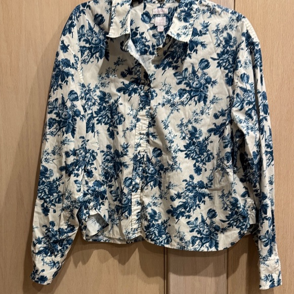 GAP Blue Floral Blouse - Picture 1 of 1